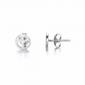 Cnd Symbol Silver Stud Earrings