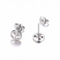 Cnd Symbol Silver Stud Earrings