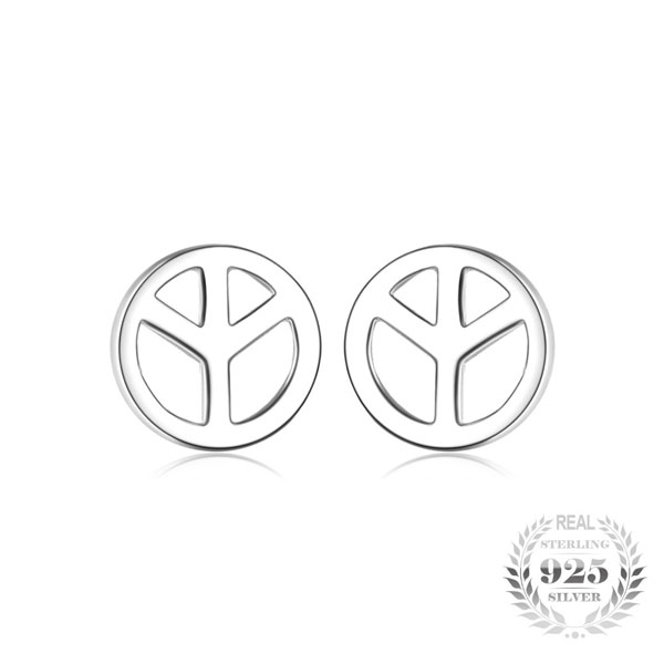 Cnd Symbol Silver Stud Earrings